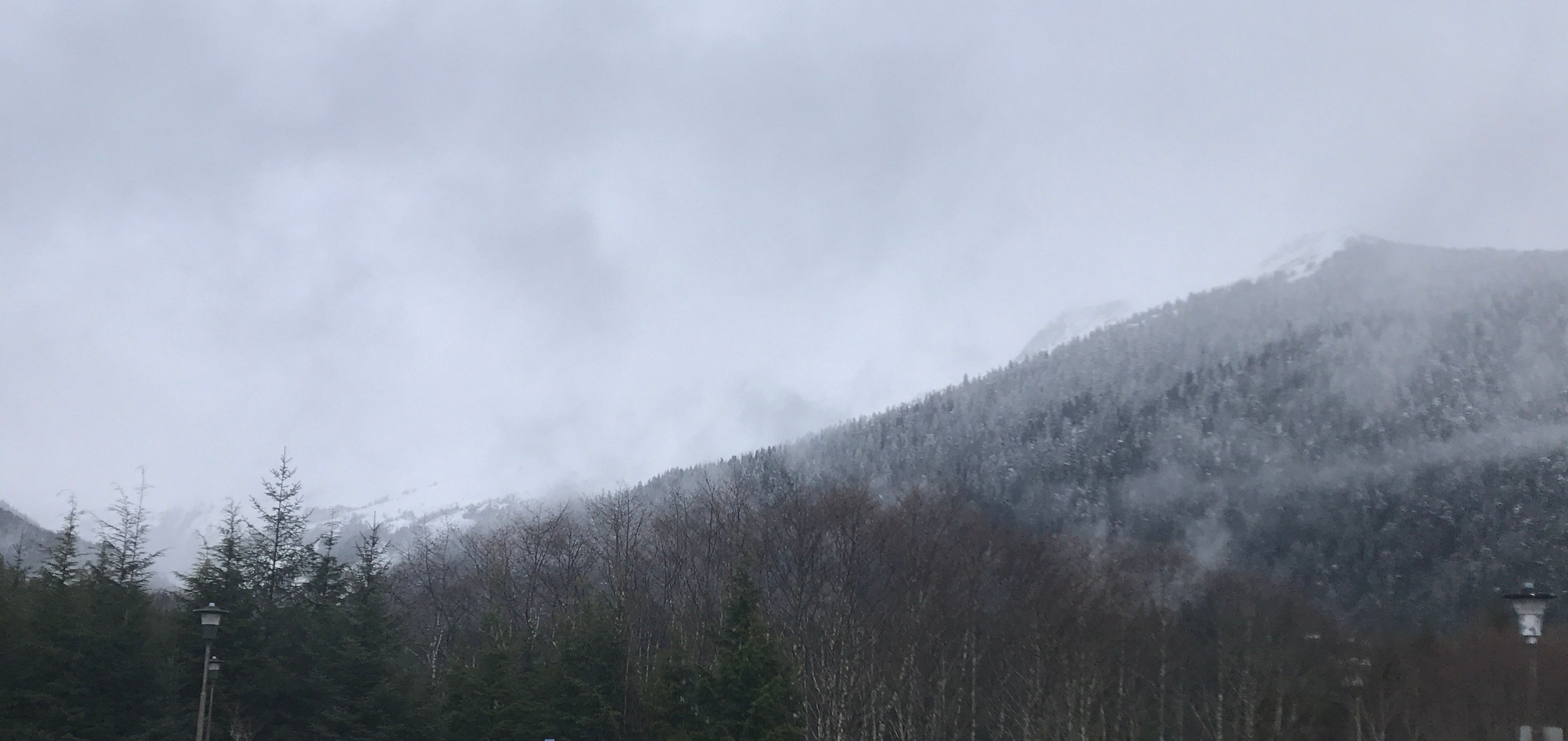 Deer Mountain in cloudy weather